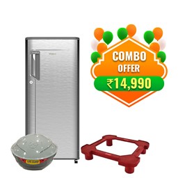 Picture of Whirlpool 190 Litres Single Door Refrigerator+LifeGuard Stabilizer +Fridge Stand